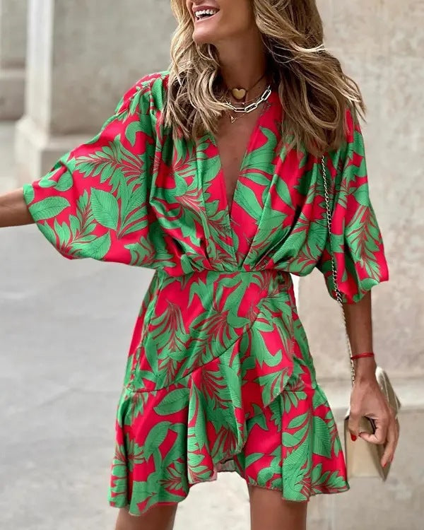 Dames Robe à manches courtes Chic und Stil