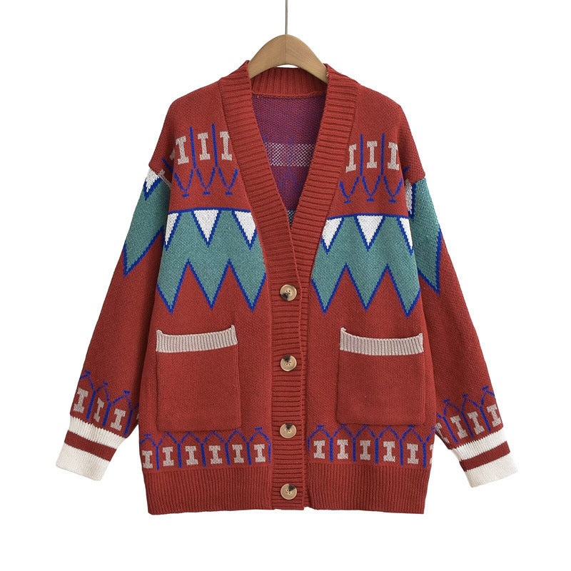 Dame cardigan avec motif créatif et poches pratiques Chic und Stil