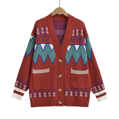 Dame cardigan avec motif créatif et poches pratiques Chic und Stil