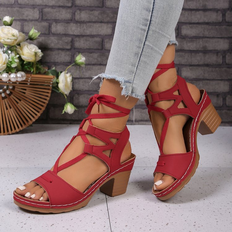 Sandales élégantes pour dames à plateforme avec sangle réglable et semelle intérieure confortable Chic und Stil