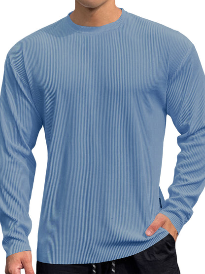 Pull-over en tricot fin pour hommes avec motif en côtes texturées Chic und Stil