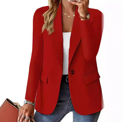 Dames Élégant Blazer d'Affaires avec Structure Chic und Stil