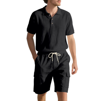 Homme Polo et Shorts Cargo Set Chic und Stil