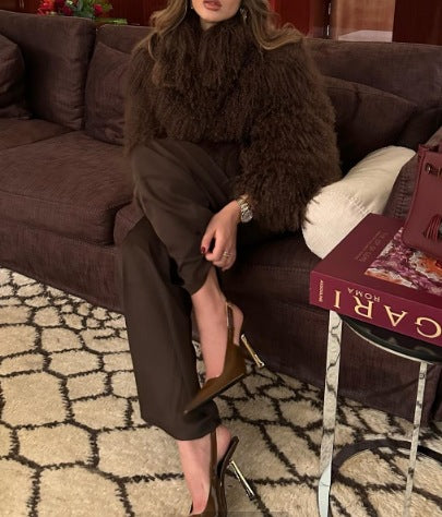 Dames Cardigan en peluche avec des manches volumineuses Chic und Stil