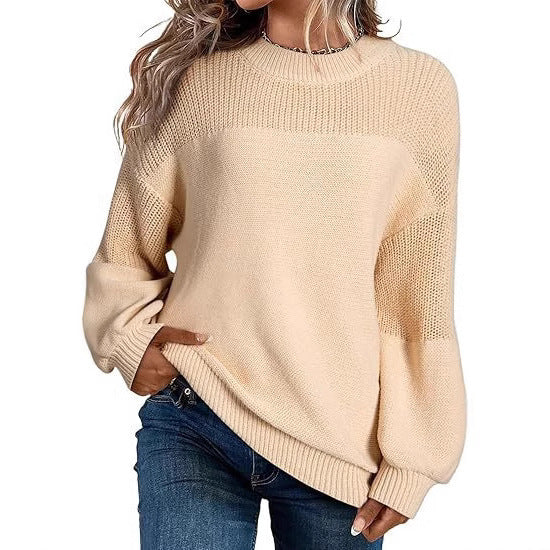 Pull en tricot à la mode pour femmes avec épaules dépassantes et coupe décontractée Chic und Stil