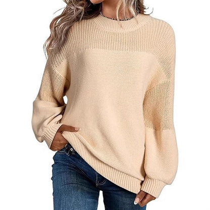 Pull en tricot à la mode pour femmes avec épaules dépassantes et coupe décontractée Chic und Stil