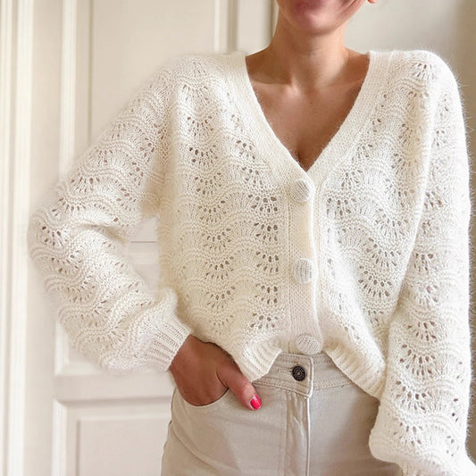 Veste en tricot pour femme avec design ondulé Chic und Stil
