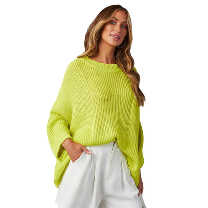 Pull en tricot surdimensionné pour femmes avec poches Chic und Stil