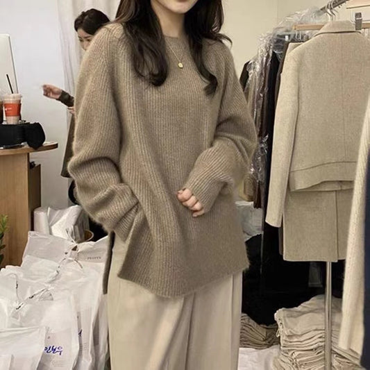 Dames Pull en Maille Épais Chic und Stil