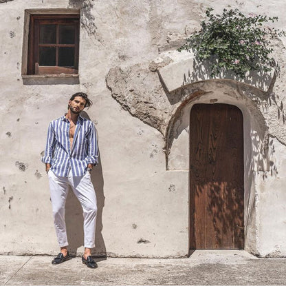 Chemises en lin décontractées pour hommes Chic und Stil