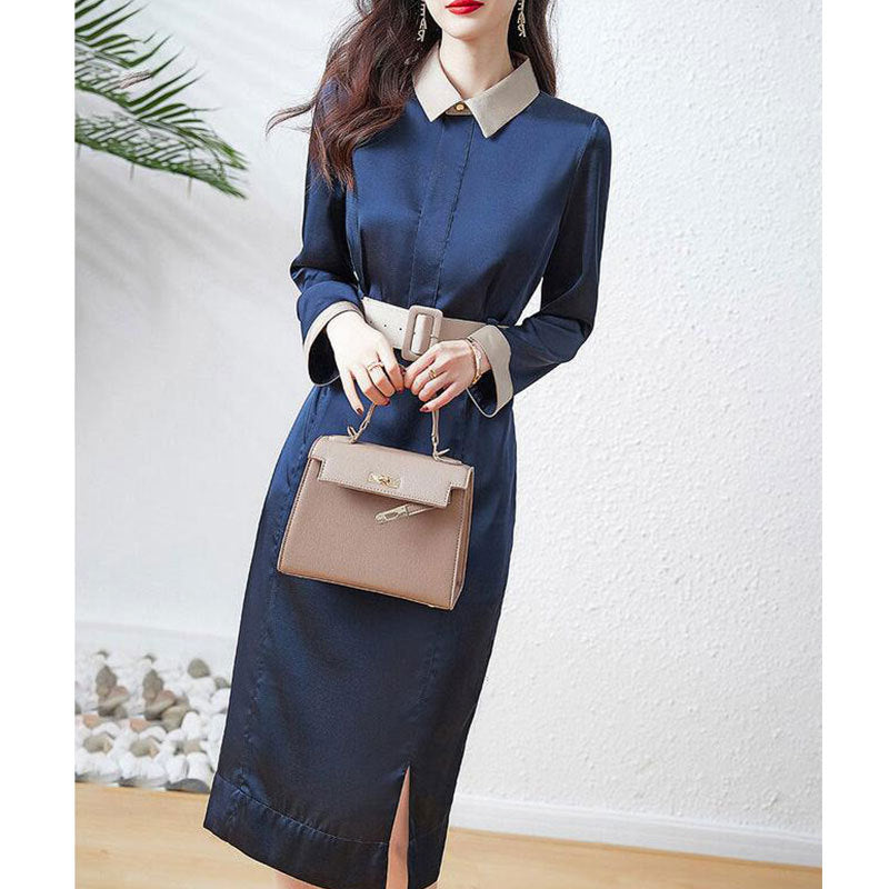 Robe chemise élégante pour femme avec ceinture Chic und Stil