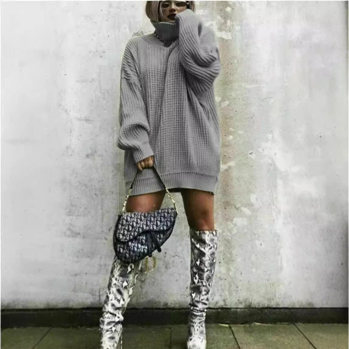 Pull en tricot oversize pour femmes avec un motif gaufré moderne Chic und Stil