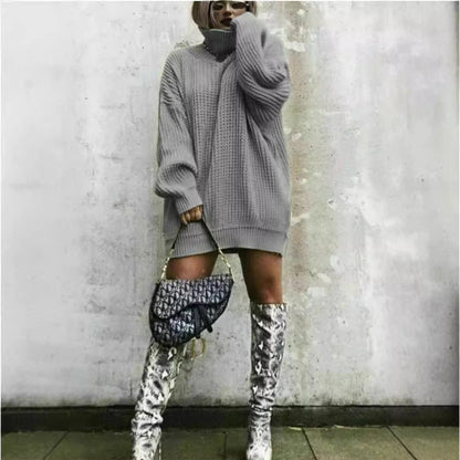 Pull en tricot oversize pour femmes avec un motif gaufré moderne Chic und Stil