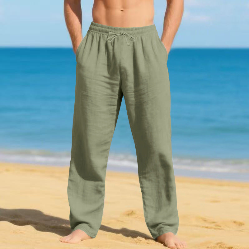 Men's lightweight beach pants with adjustable waistband Chic and Style