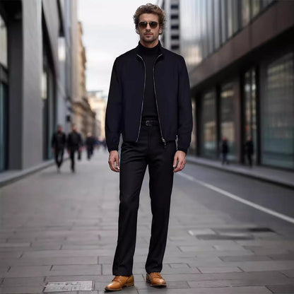 Aerial transition jacket for men with high collar and side pockets Chic und Stil