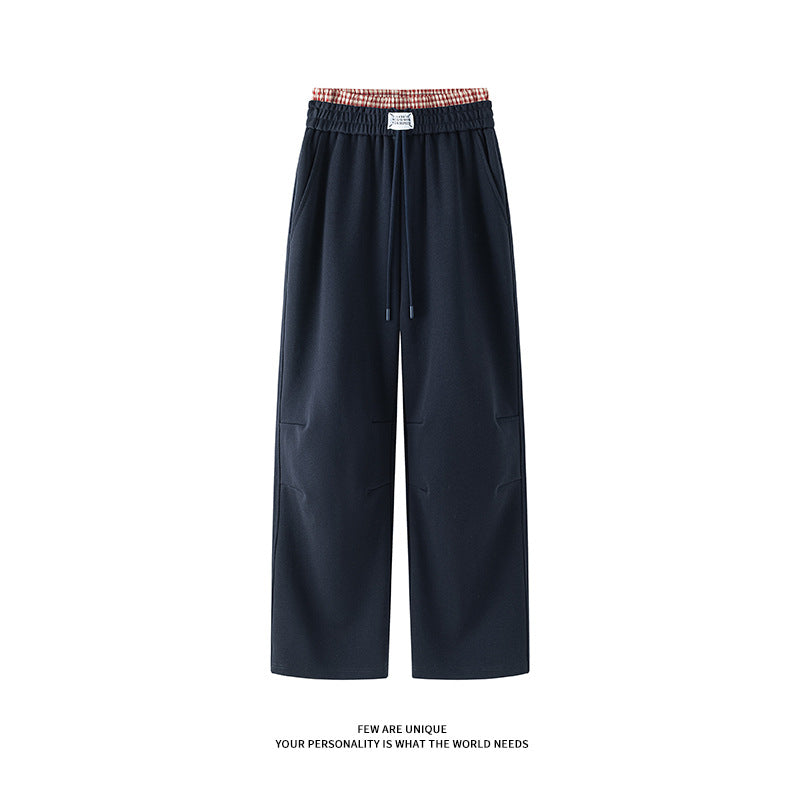 Relaxed fit leisure pants for men in breathable cotton blend with elastic waistband and side pockets Chic and Style