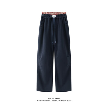 Relaxed fit leisure pants for men in breathable cotton blend with elastic waistband and side pockets Chic and Style