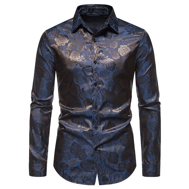 Chemise pour hommes avec des motifs floraux et un éclat élégant Chic und Stil