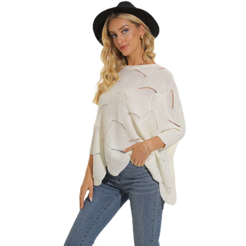 Casual poncho for women in lightweight knits Chic and Style