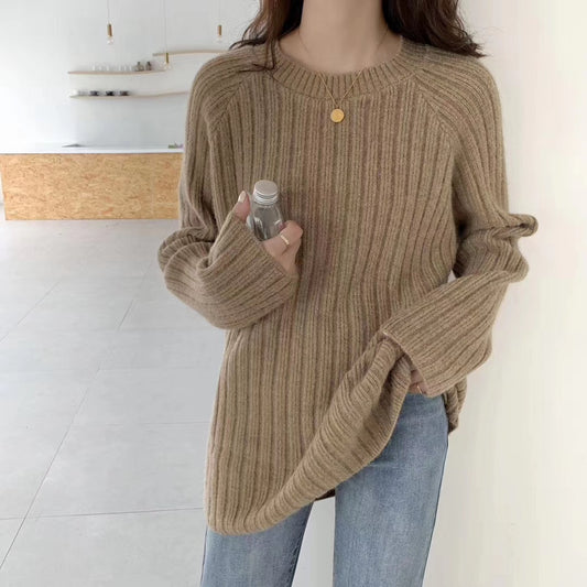 Pull en tricot confortable pour femmes avec une coupe ample et une structure en côtes Chic und Stil