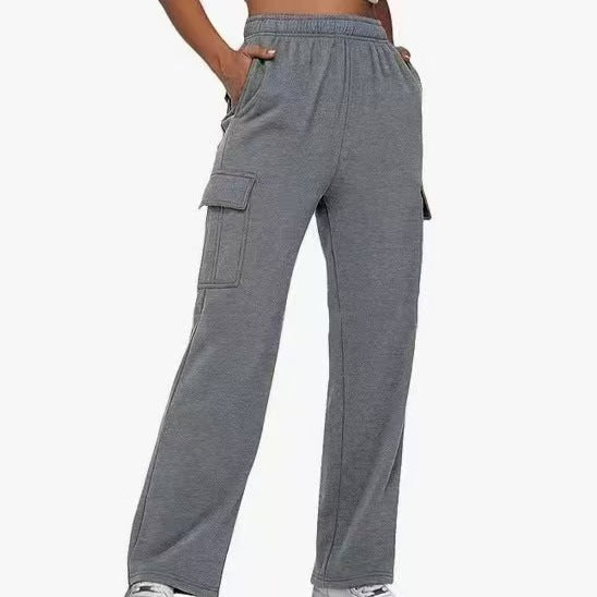 Casual cargo pants for women with elastic waistband and practical side pockets Chic and Style