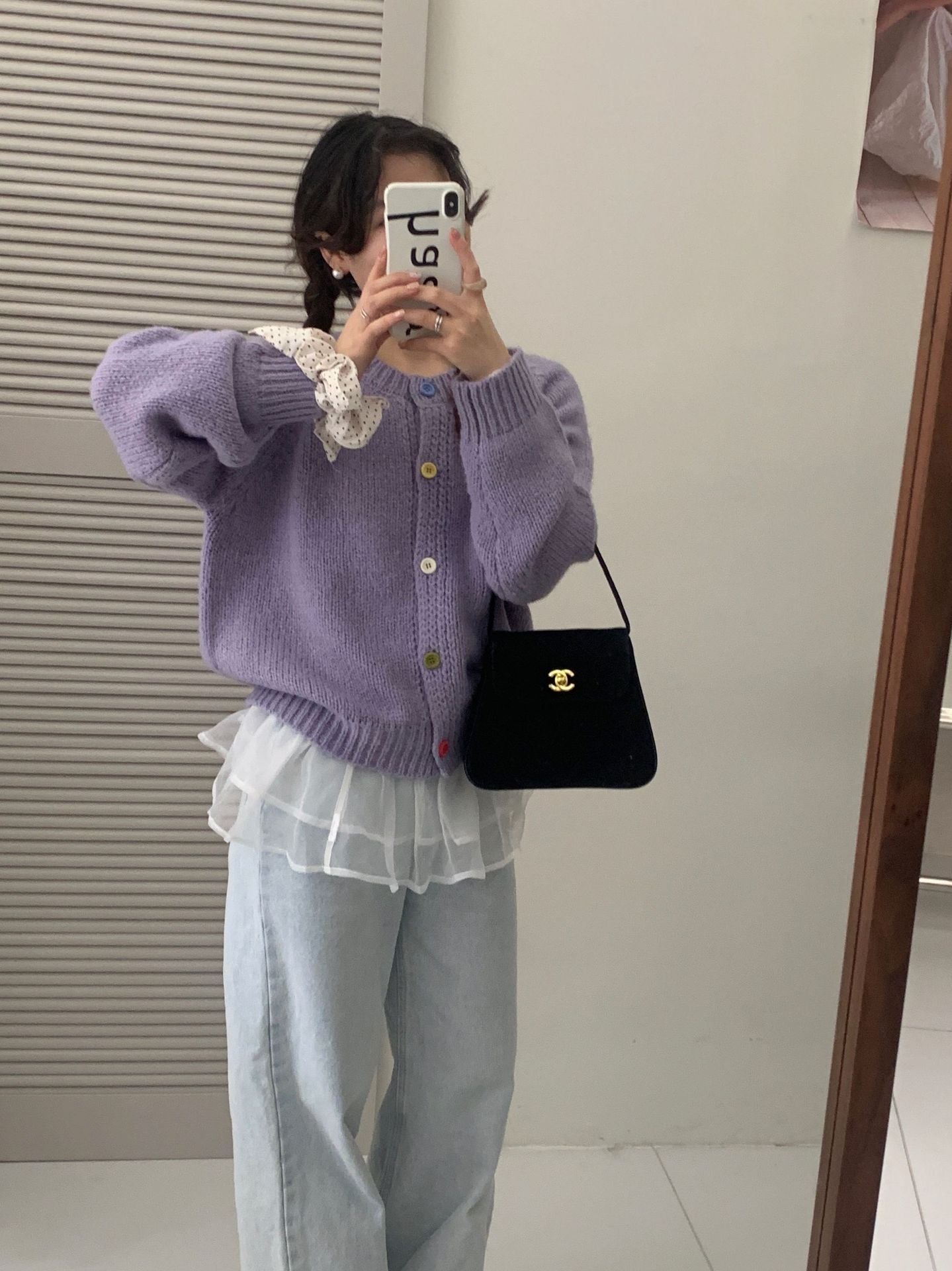 Dames Pull-over douillet avec des boutons colorés et coupe décontractée Chic und Stil