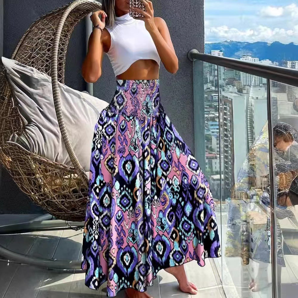 Jupe maxi avec imprimé tropical pour femmes Chic und Stil