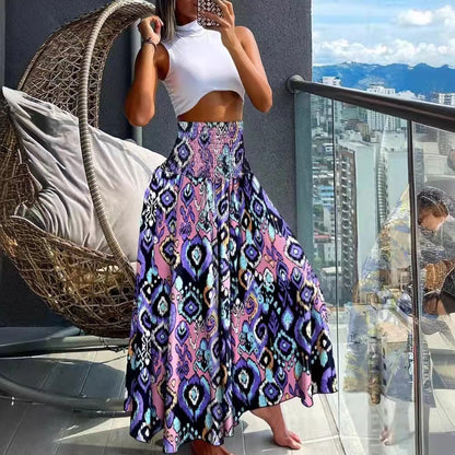 Jupe maxi avec imprimé tropical pour femmes Chic und Stil