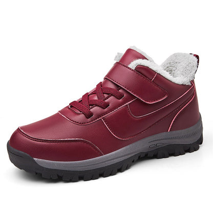 Bottines d'hiver pour femmes, doublées de chaude, avec semelle antidérapante et fermeture Velcro réglable Chic und Stil