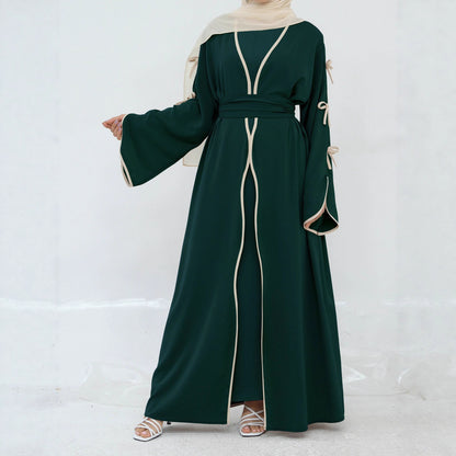 Robe maxi femme avec des détails de nœud élégants et une coupe fluide Chic und Stil