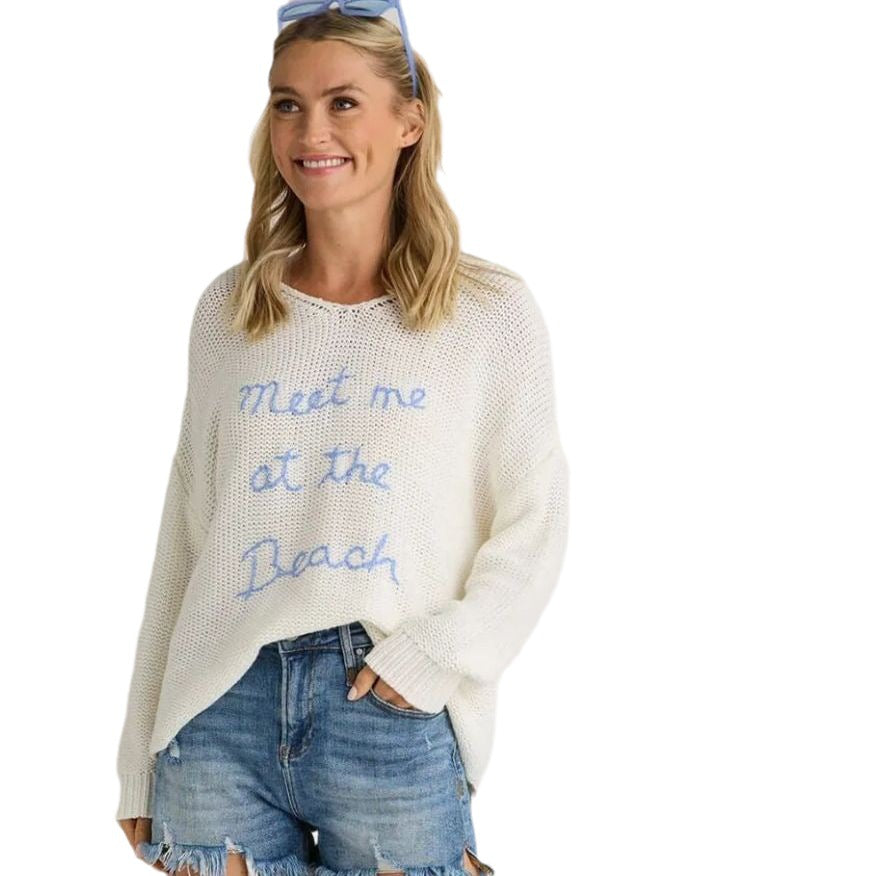 Pull décontracté pour femmes avec motif surf Chic und Stil