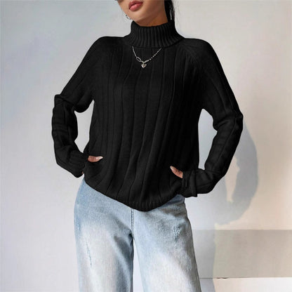 Pull en tricot pour femmes avec col montant Chic und Stil