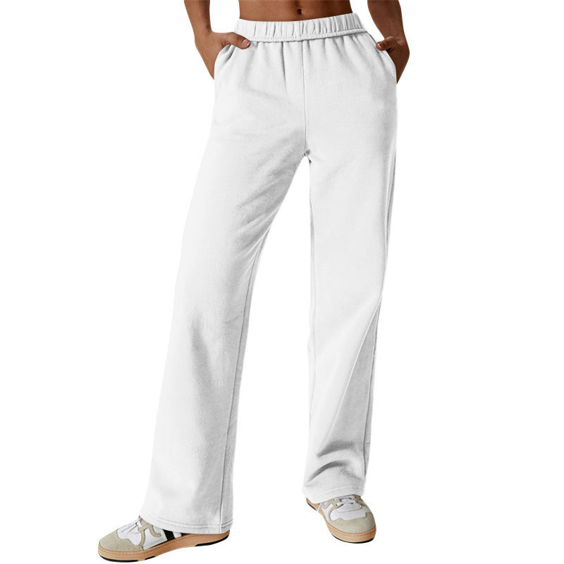 Casual training pants for women with elastic waistband and practical side pockets Chic and Style