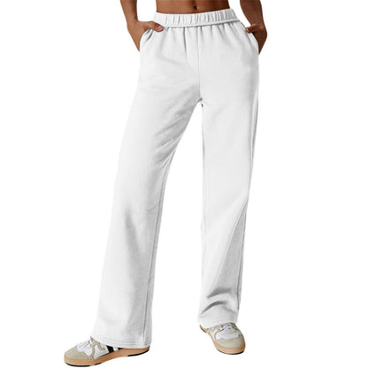 Casual training pants for women with elastic waistband and practical side pockets Chic and Style