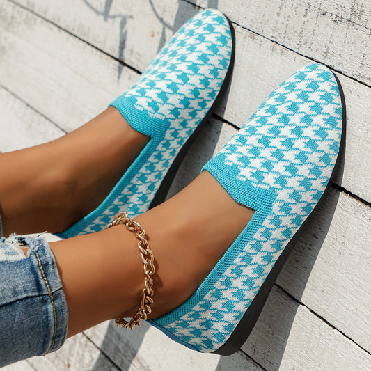 Baskets Slip-On pour femmes avec un motif pied-de-poule innovant et une semelle intérieure flexible Chic und Stil