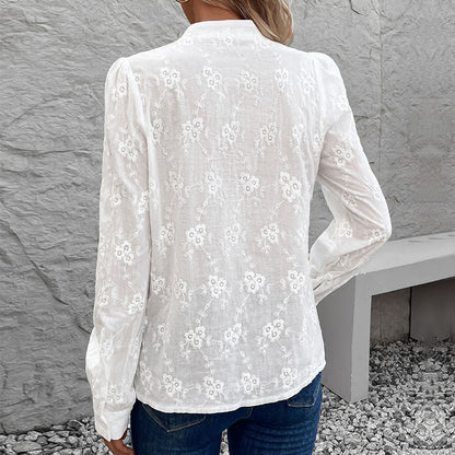 Chemisier femme avec broderie fine Chic und Stil