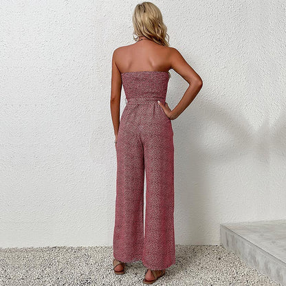 combinaison sans manche pour femmes à jambes larges avec détails de boutons Chic und Stil