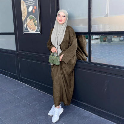 Dames Robe maxi à la mode avec des manches volumineuses et une coupe élégante Chic und Stil