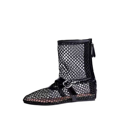 Bottes en filet pour femmes avec des accents à la mode et doublure confortable Chic und Stil