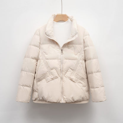 Dames doudoune d'hiver matelassée avec poches pratiques et grand col Chic und Stil