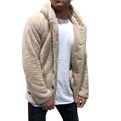 Men's cozy teddy jacket with wide lapels and practical pockets Chic und Stil