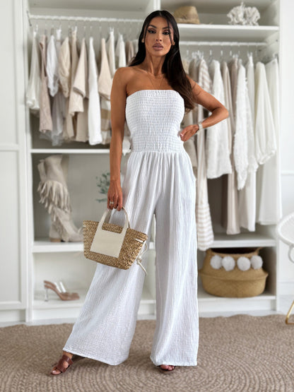 Combinaison sans bretelles pour femmes à jambes larges Chic und Stil