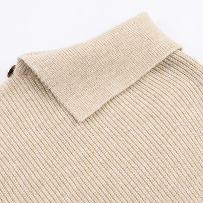 Pull en tricot pour femmes avec un mélange de laine fin et une élégante finition en fourrure Chic und Stil