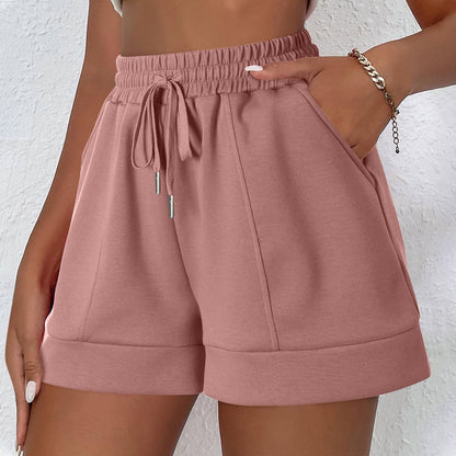 Shorts de détente taille haute pour femmes Chic und Stil