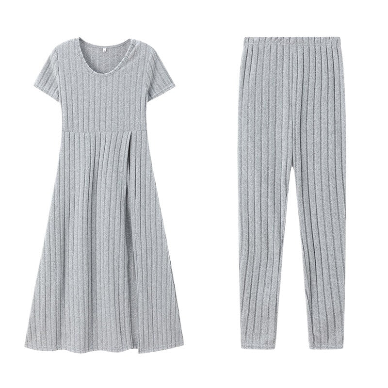 Set de robe côtelée et leggings Chic und Stil pour femme