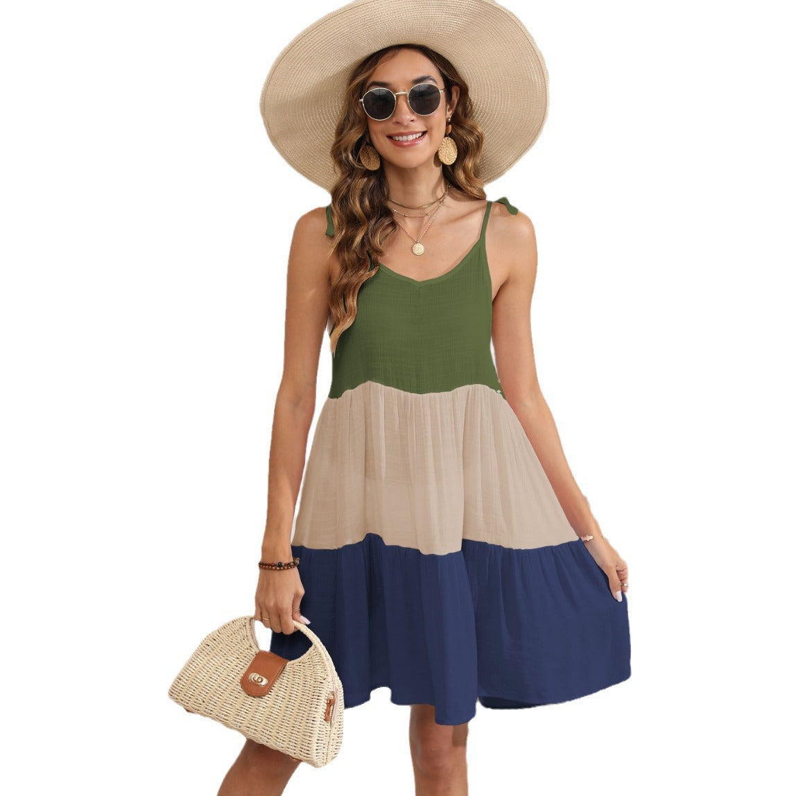 Robe d'été en swing A-line pour femmes Chic und Stil