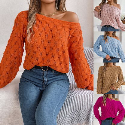 Pull en tricot surdimensionné pour femmes avec motif de nœuds Chic und Stil