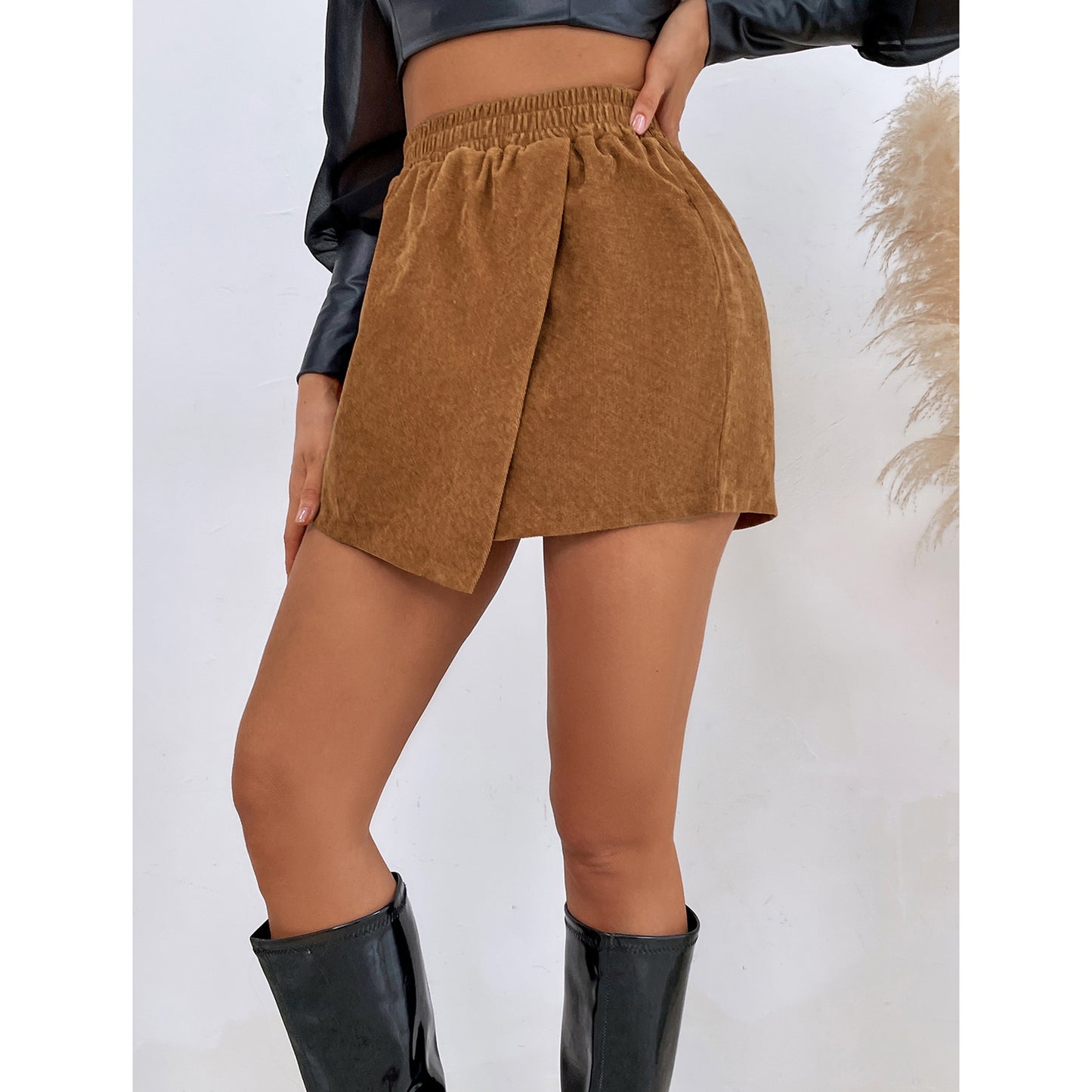 Dames Crop-top avec des manches transparentes et une coupe élégante Chic und Stil