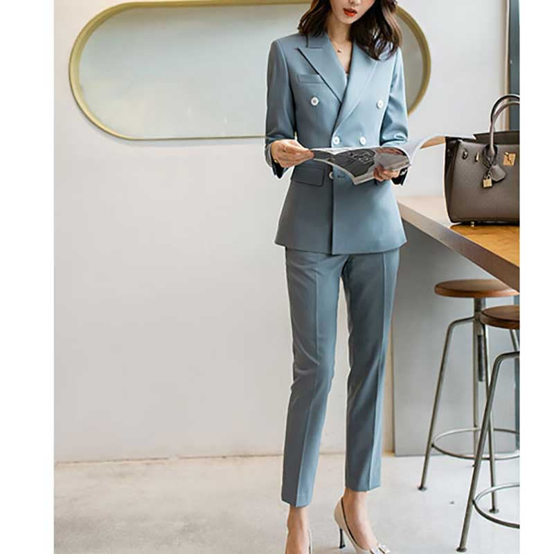 Veste blazer ajustée à double boutonnage pour femmes Chic und Stil