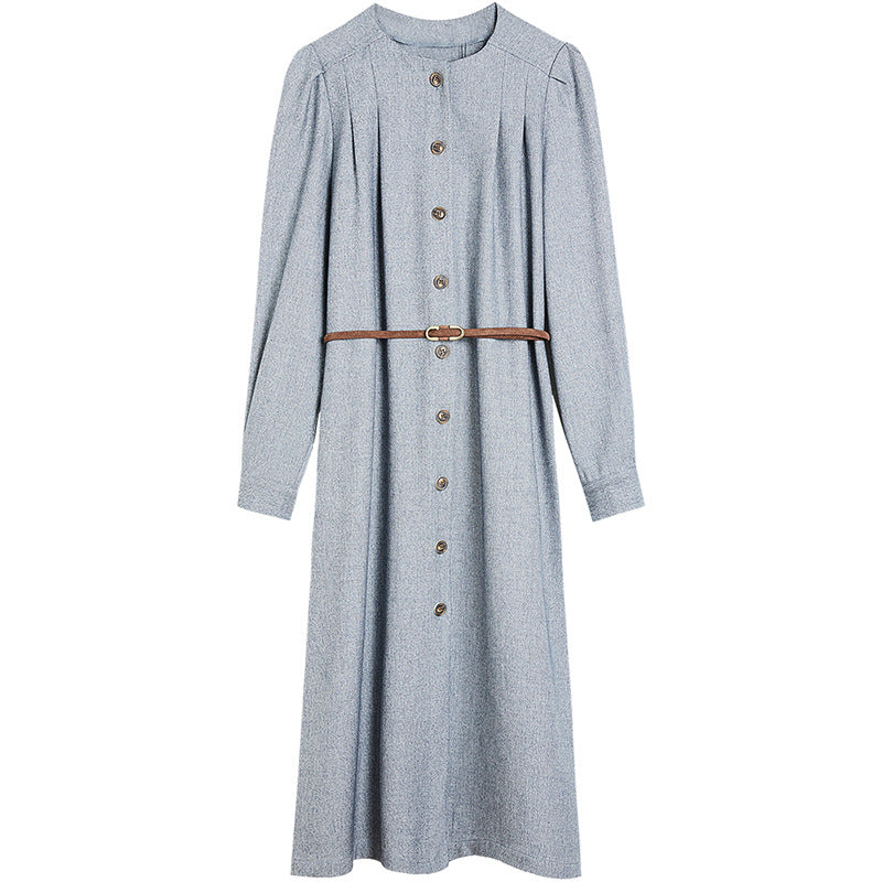 Robe midi à boutons avec manches bouffantes Chic und Stil
